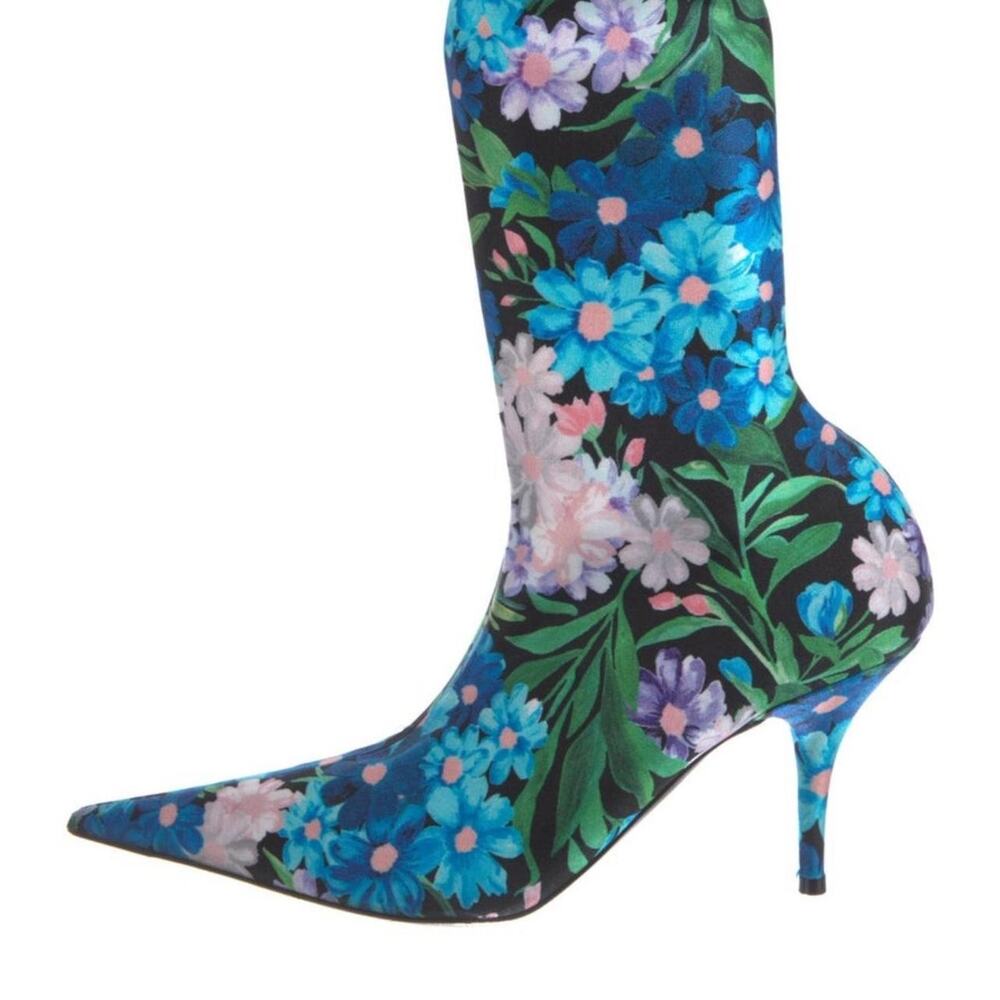 Balenciaga Blue and green floral print